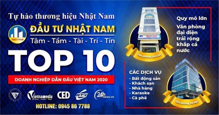 Đầu tư Nhật Nam - Top 10 doanh nghiệp dẫn đầu Việt Nam năm 2020